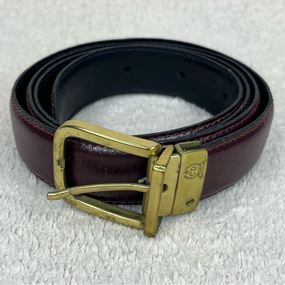 Dior Other - Vintage Christian Dior Leather Belt-Oxblood/Maroon-Men’s 36-Luxury-Designer-Luxe